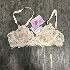 Savage X Fenty by Rihanna cream lace bra